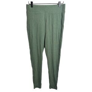 By Egreis Women's Green Ribbed High Rise Leggings Size Large